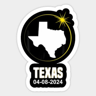 Solar Eclipse 2024 Texas State Total Solar Eclipse Sticker